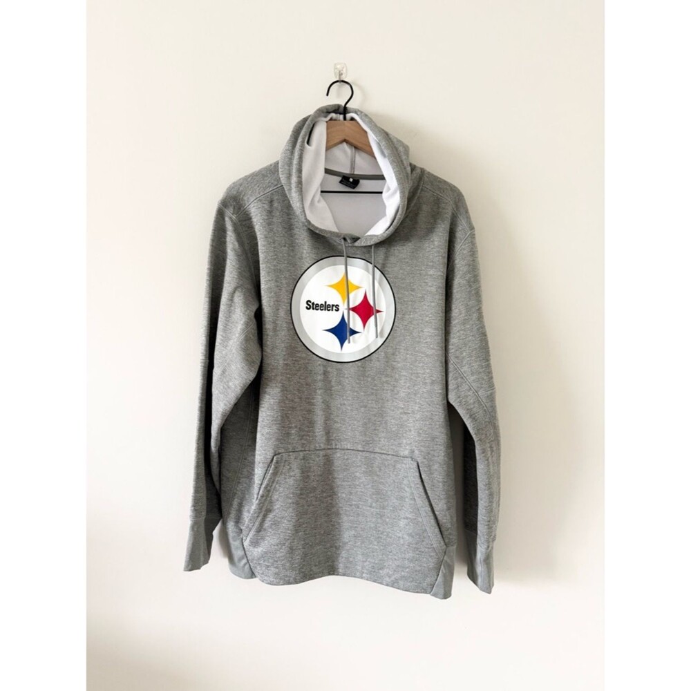 Nike Dri-Fit Steelers NFL Gray Pullover Hoodie Size L